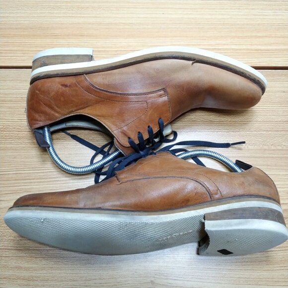 Made in Italy Brown Leather Dress Shoes - Picture 4 of 8